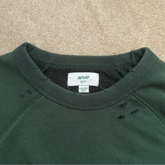 Aerie distressed cropped crewneck - Picture 2 of 2